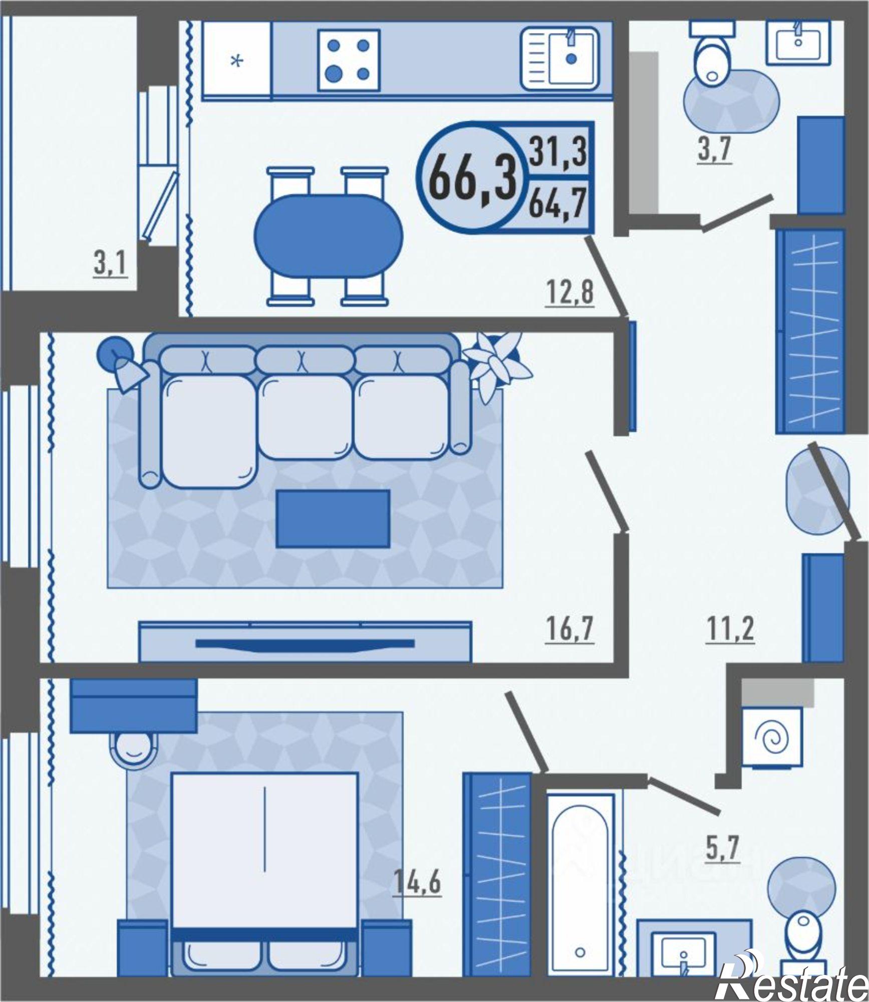 Купить квартиру за 5 862 930 рублей на ул Генерала Лаврова, 3