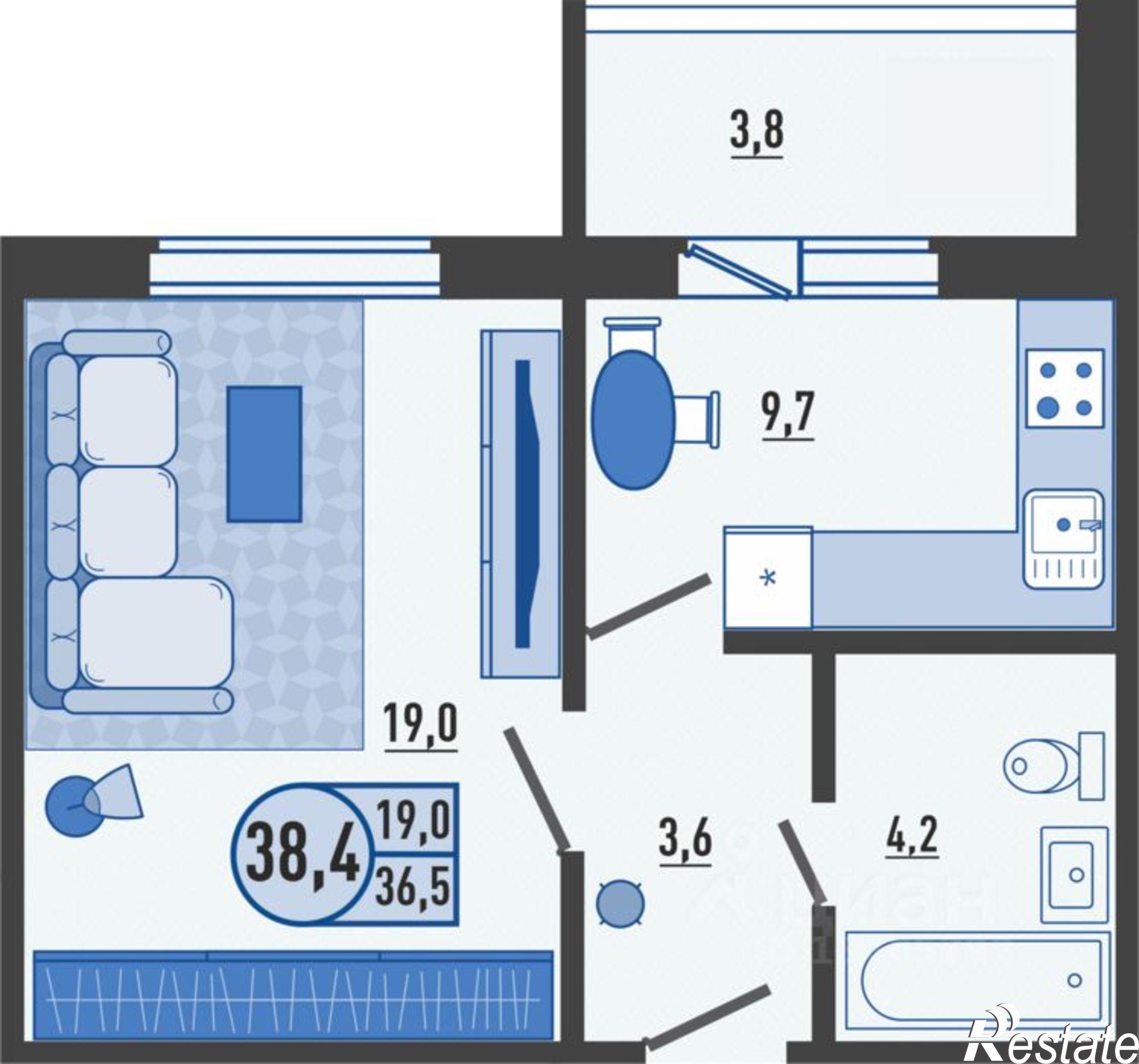 Купить квартиру за 3 962 880 рублей на ул Николая Сенина, 9 1