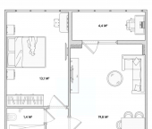1-комн, 41 кв м, этаж 8/18 Раздольная улица, 29