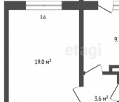 1-комн, 37кв м, этаж 5/17 Орёл, Прожекторная улица, 2