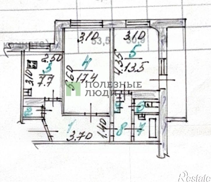 2-комн квартира Орловский район