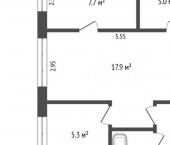 2-комн, 42кв м, этаж 1/3 Орёл, Рельсовая улица, 7