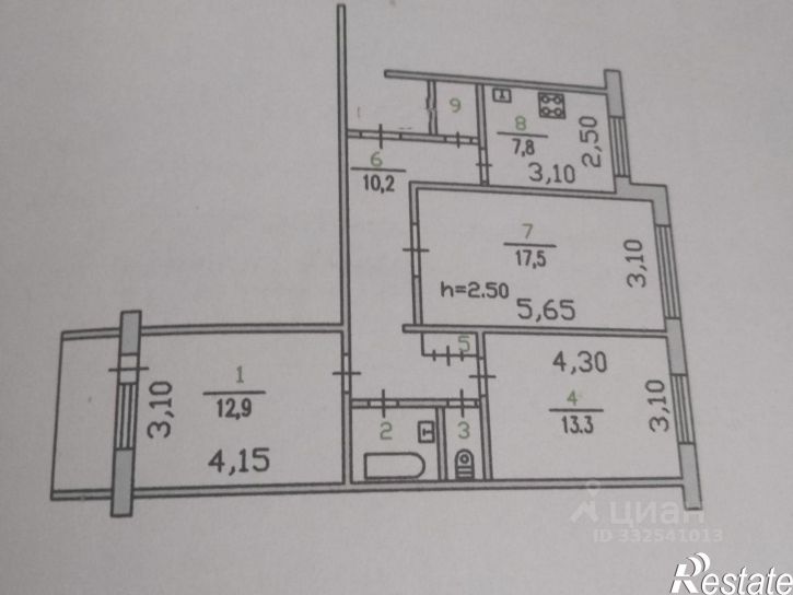 3-комн квартира Мценск, улица Катукова, 7