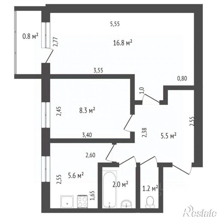 2-комн квартира Орёл г., Советский, Октябрьская ул.