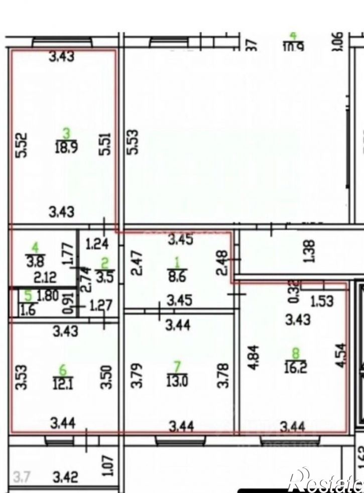 3-комн квартира Орловский район, Жилина д., д.9
