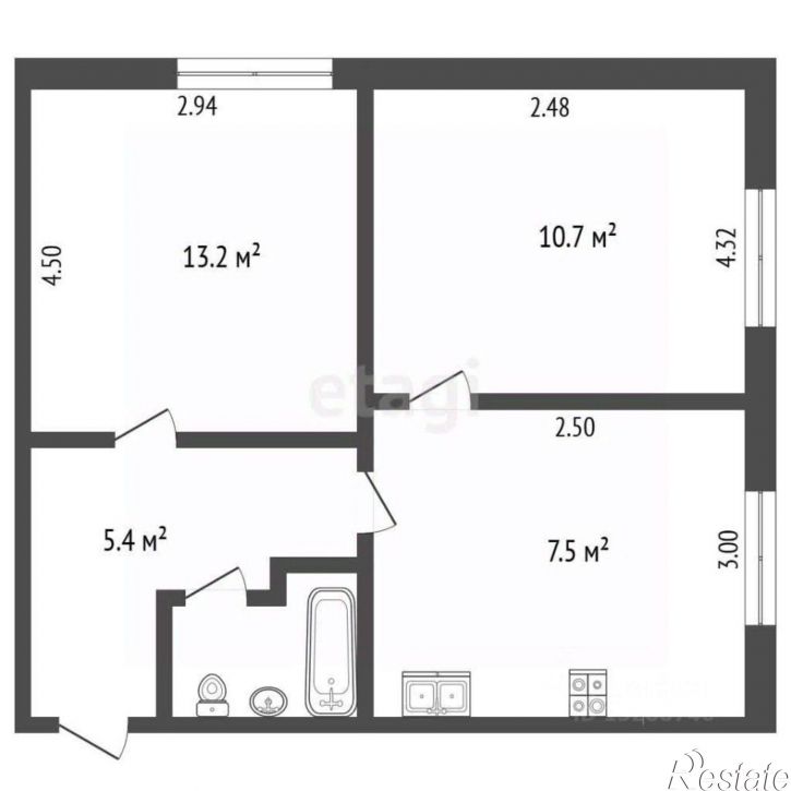 2-комн квартира ул Автодорожная, 13,  д. 13