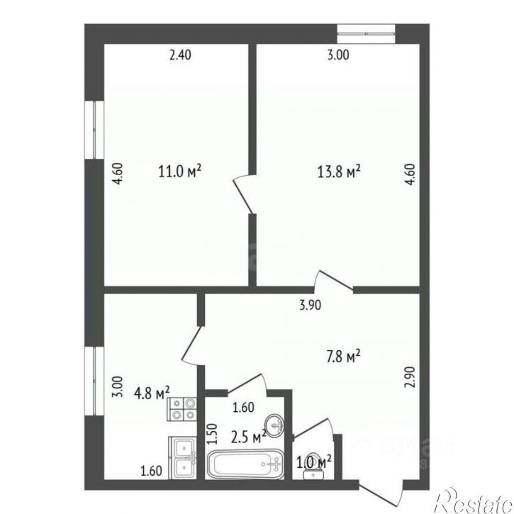 2-комн квартира ул М.Горького, 39Б,  д. 39Б