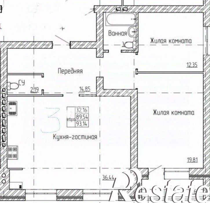 3-комн квартира Коллективная улица, 3,  д. 3