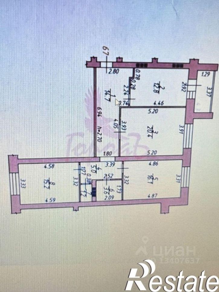 3-комн квартира улица Бурова, 46,  д. 46