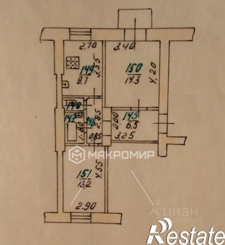 2-комн квартира Московская улица, 28,  д. 28