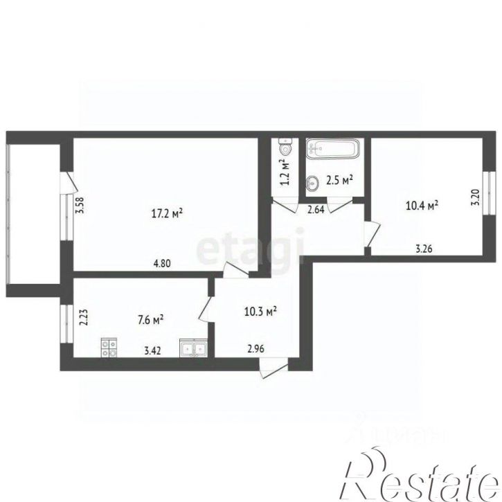 2-комн квартира Московское шоссе, 5,  д. 5